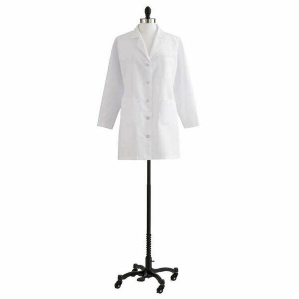 Medline Ladies' Classic Staff Length Lab Coat, Size 20, Poplin Weave, White MDT11WHT20E